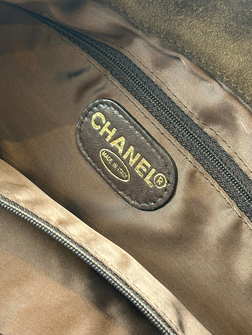 Vintage Suede Tote Bag