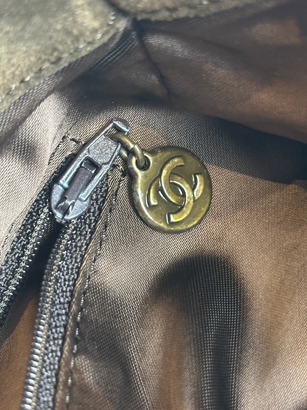 Vintage Suede Tote Bag