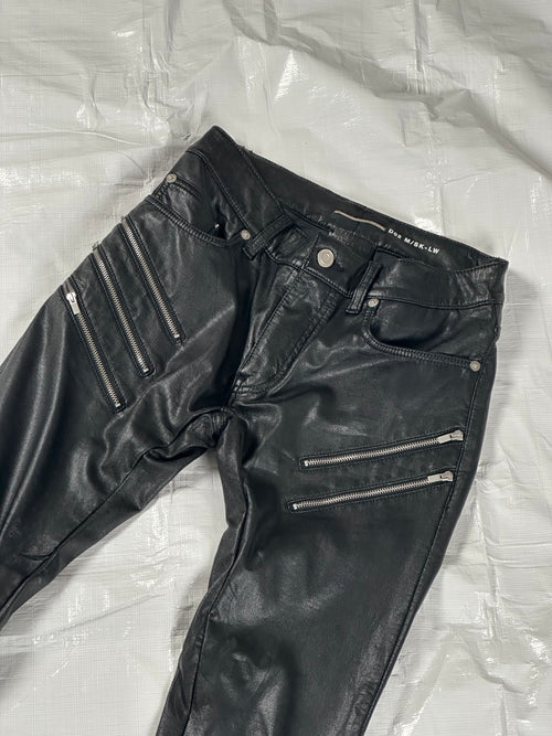 Leather Moto Jeans