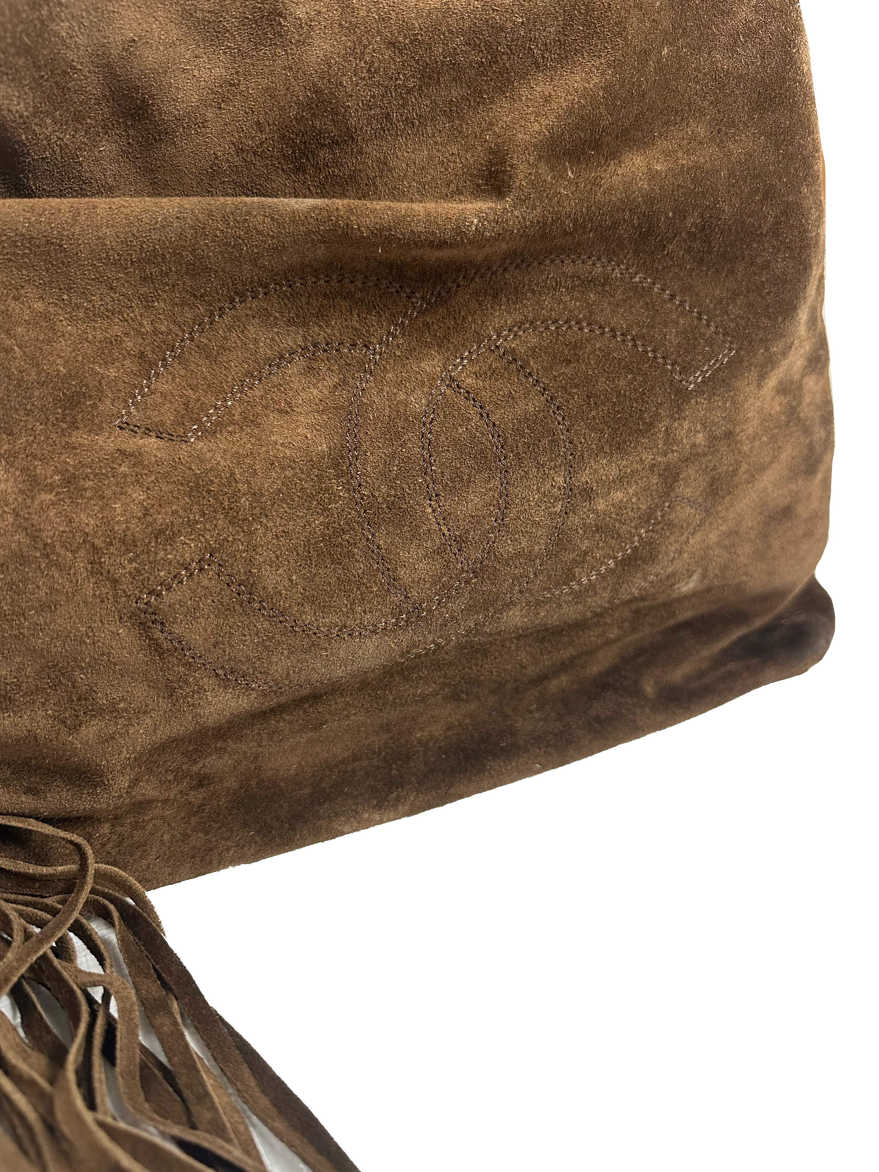 Vintage Suede Tote Bag