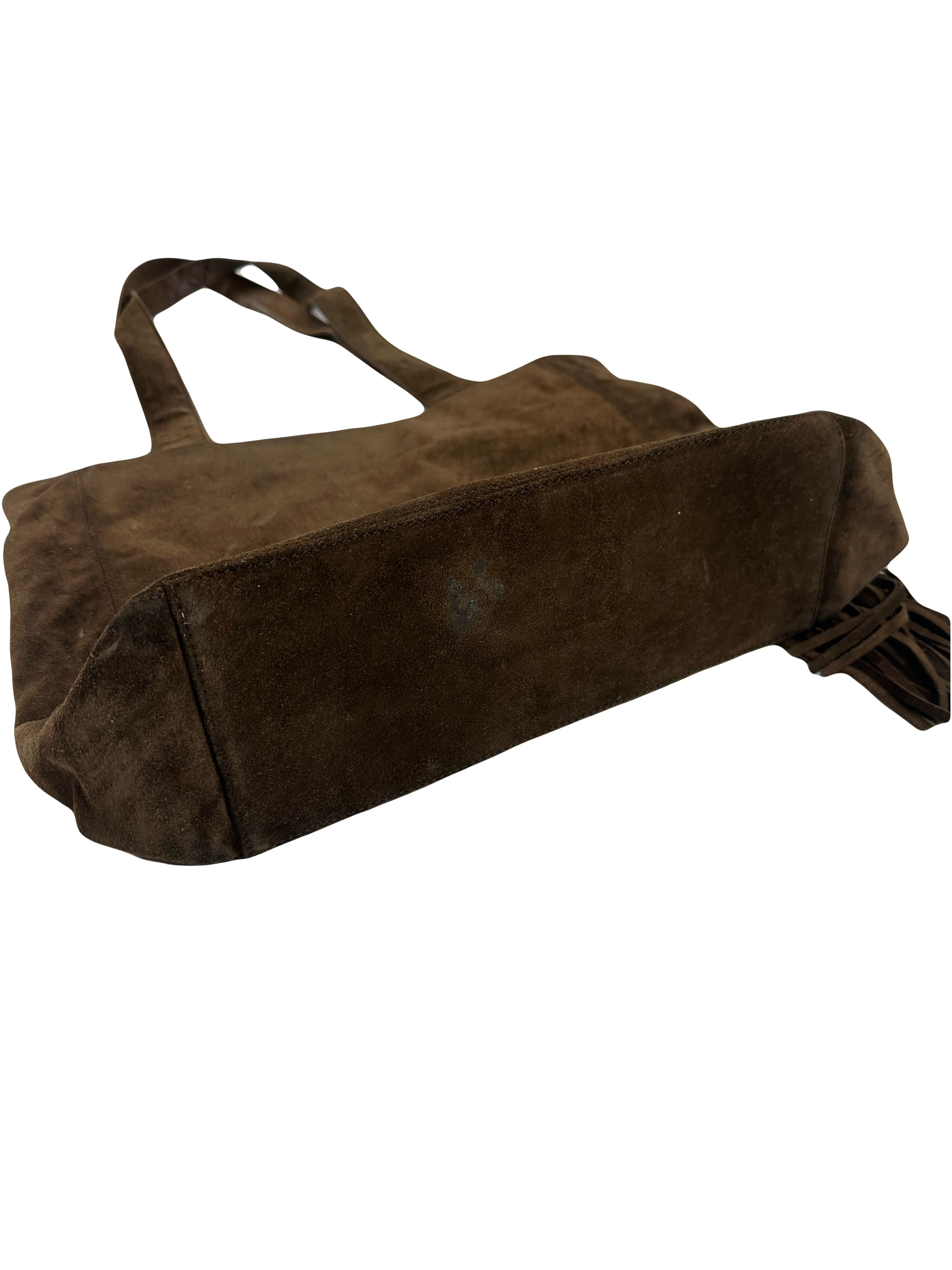 Vintage Suede Tote Bag