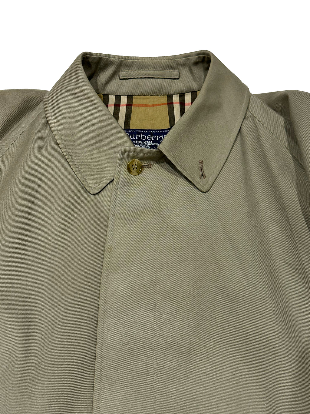 Burberry vintage check trench coat (L)