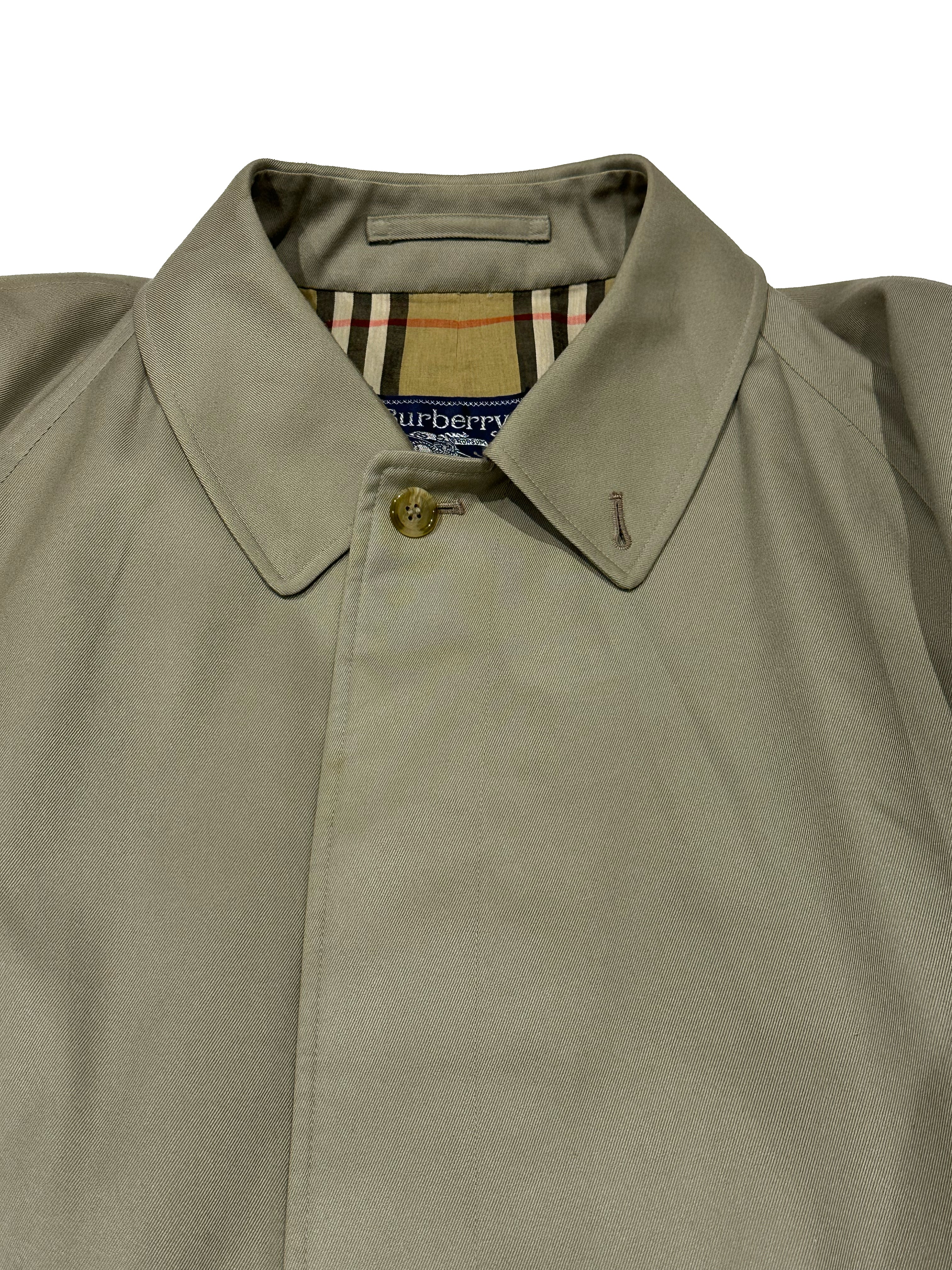 Burberry vintage check trench coat (L)