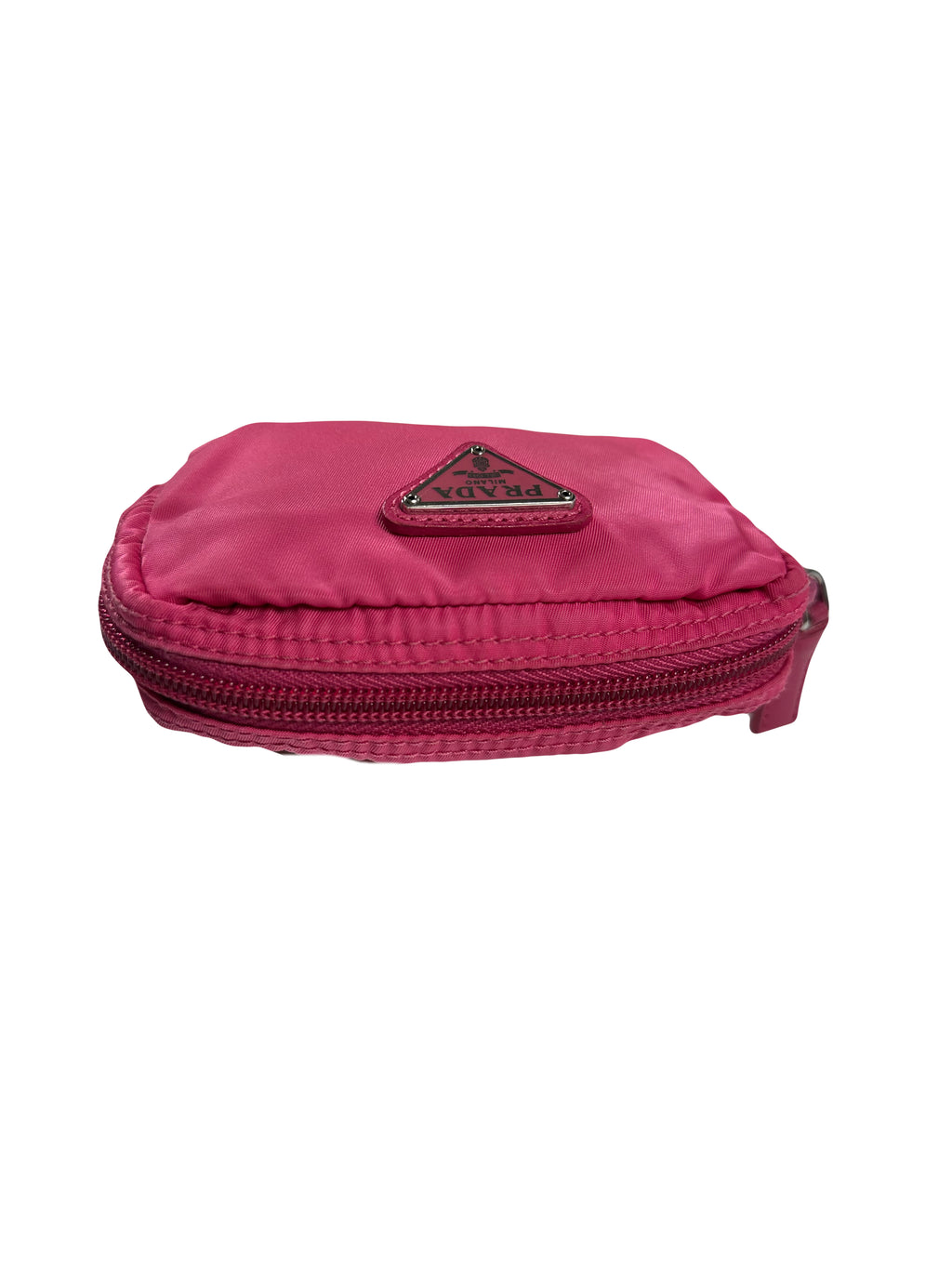 Pink Nylon Mini Pouch Bag