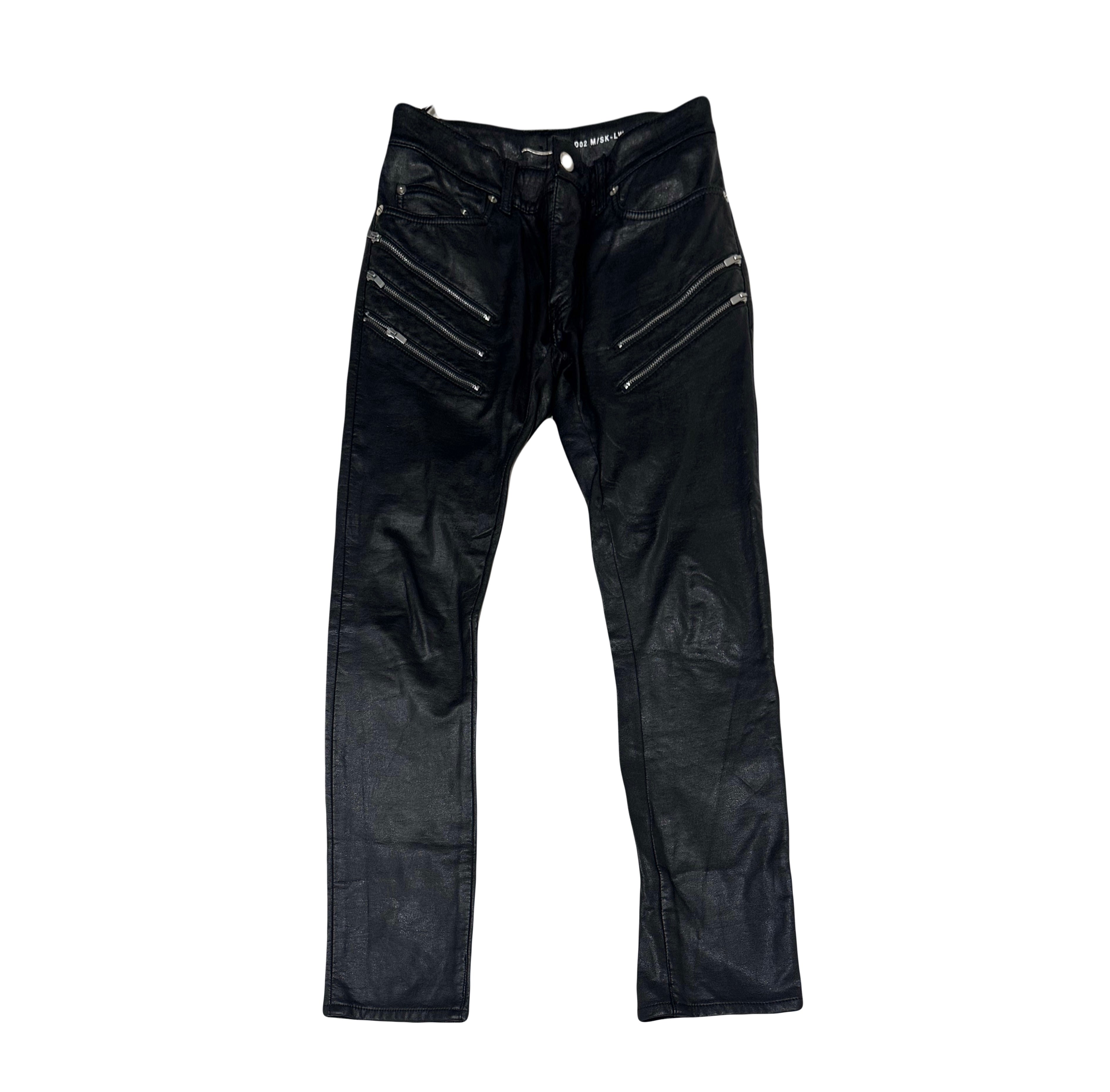 Leather Moto Pants W Zips