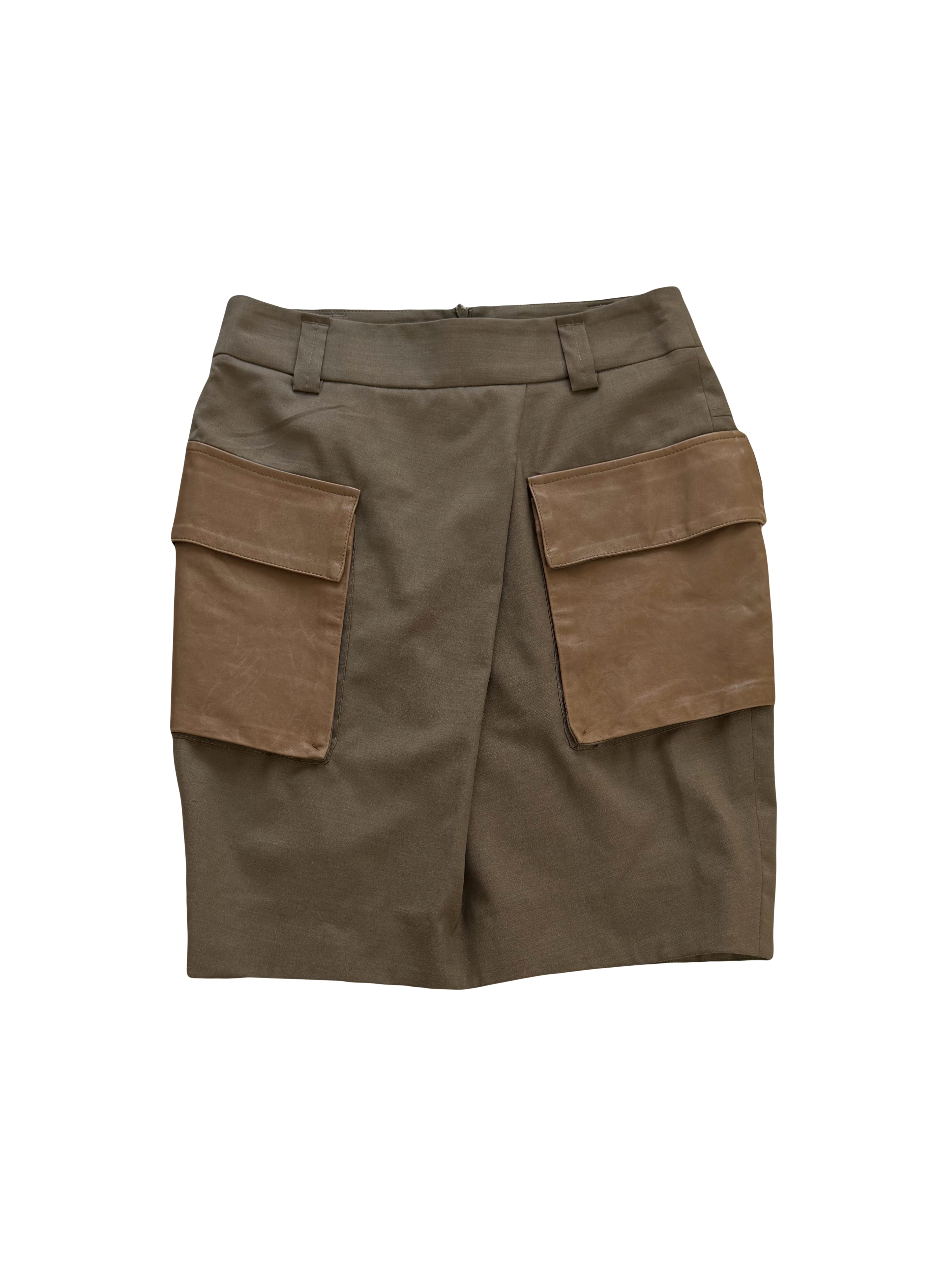 Leather Pockets Skirt