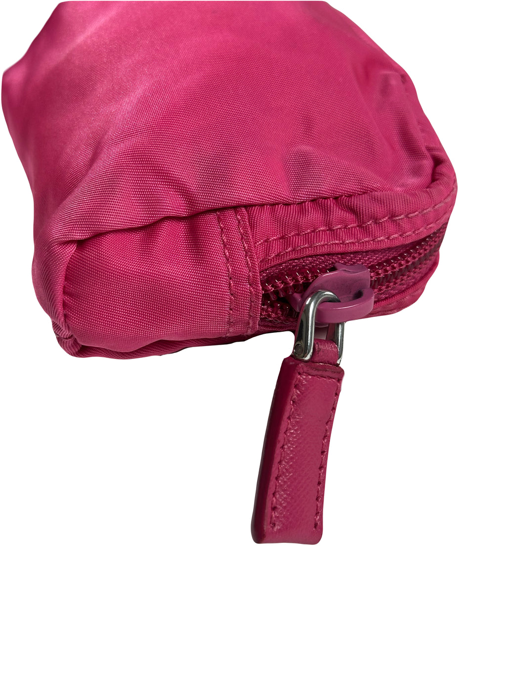 Pink Nylon Mini Pouch Bag