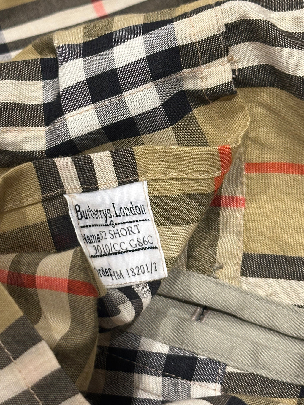 Burberry vintage check trench coat (L)