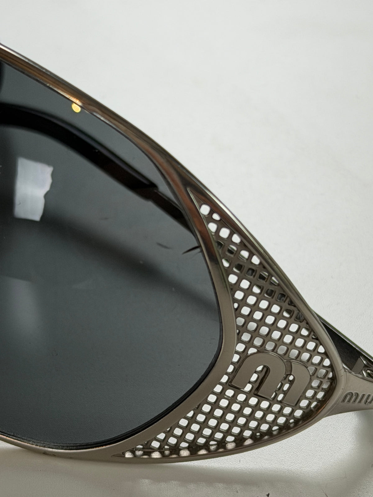 Pre-Owned Miu Miu Vintage Metal Wrap Avaitor Sunglasses