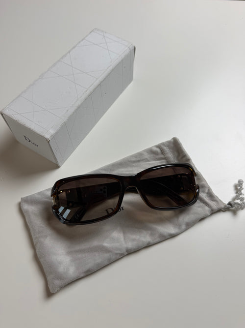 Pre-Owned Dior D Sunglasses Translucent Tortoise Acetate