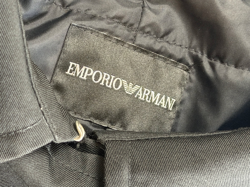 Emporio Armani Petite Double Breasted Trench Coat Belt Collar - Women’s IT40 / UK8.