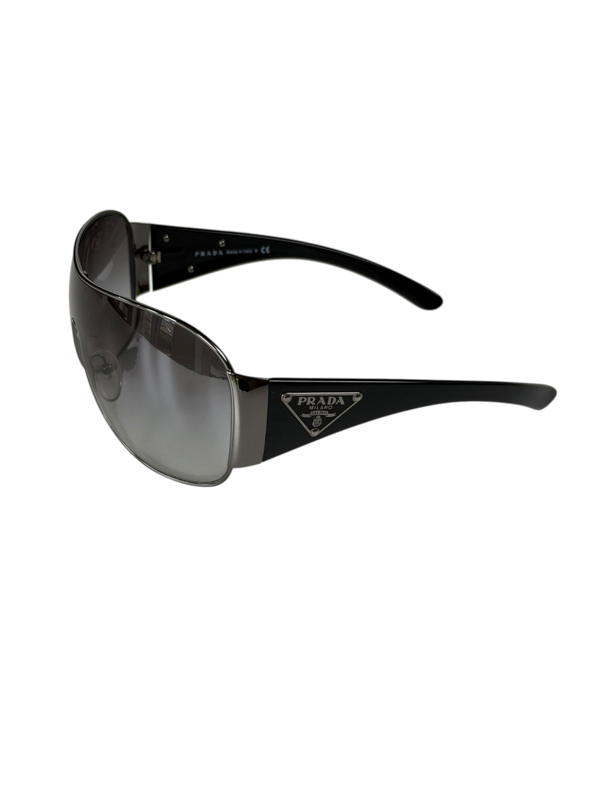 Prada Shield Mask Sunglasses Triangle Logo SPR 57L