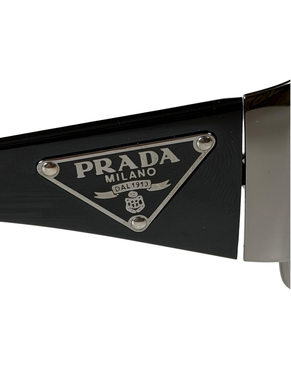 Prada Shield Mask Sunglasses Triangle Logo SPR 57L