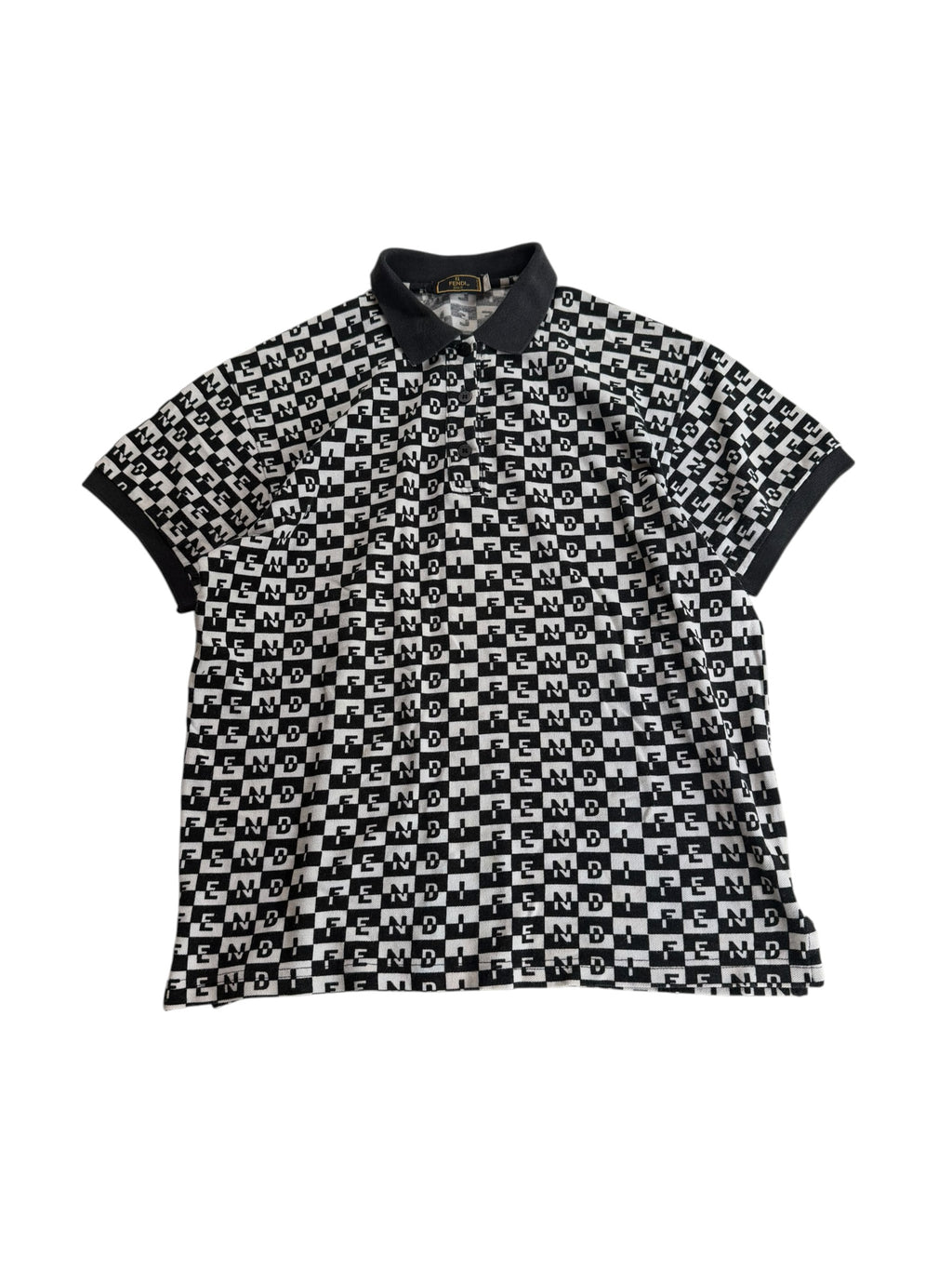 Fendi Vintage Polo Top 100% Cotton Made In Italy Women’s IT42