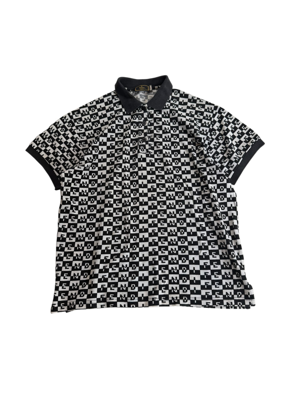 Fendi Vintage Polo Top 100% Cotton Made In Italy Women’s IT42