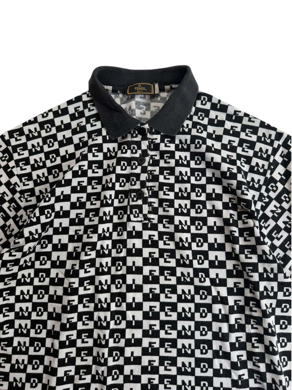 Fendi Vintage Polo Top 100% Cotton Made In Italy Women’s IT42