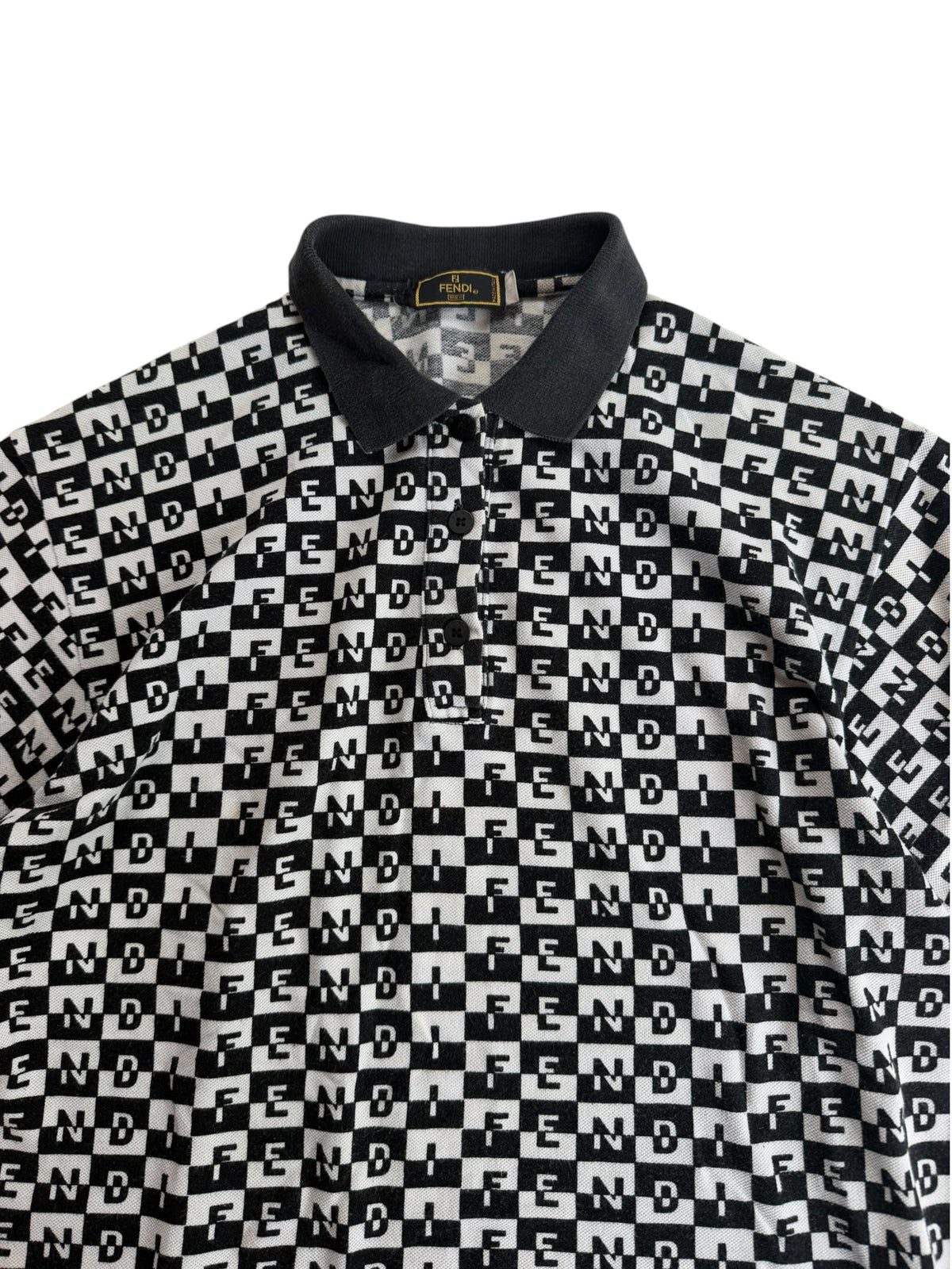 Fendi Vintage Polo Top 100% Cotton Made In Italy Women’s IT42