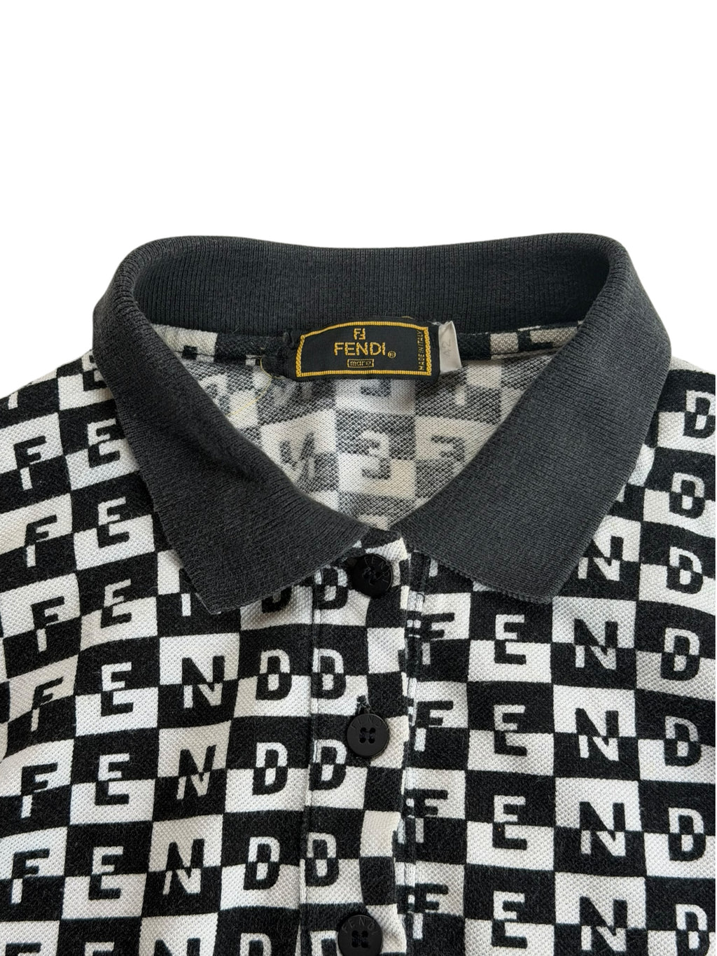 Fendi Vintage Polo Top 100% Cotton Made In Italy Women’s IT42
