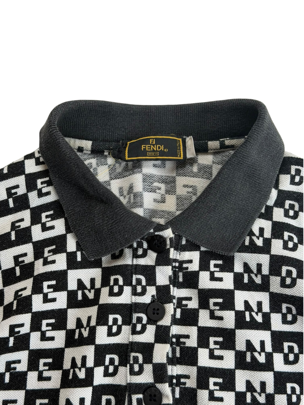 Fendi Vintage Polo Top 100% Cotton Made In Italy Women’s IT42