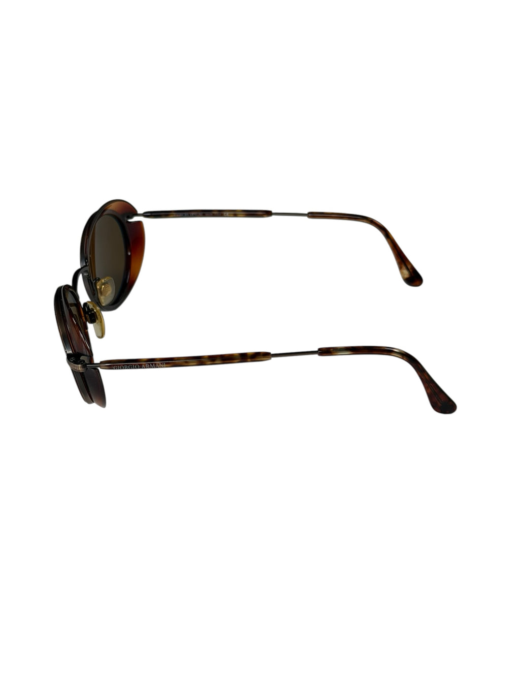 Giorgio Armani Twig Alien Sunglasses Brown Small Round Lenses