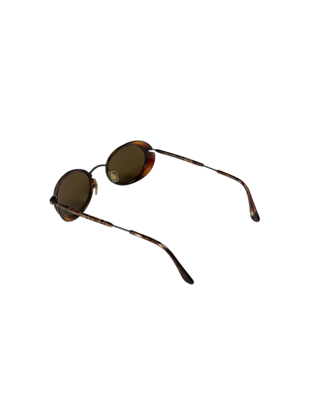 Giorgio Armani Twig Alien Sunglasses Brown Small Round Lenses