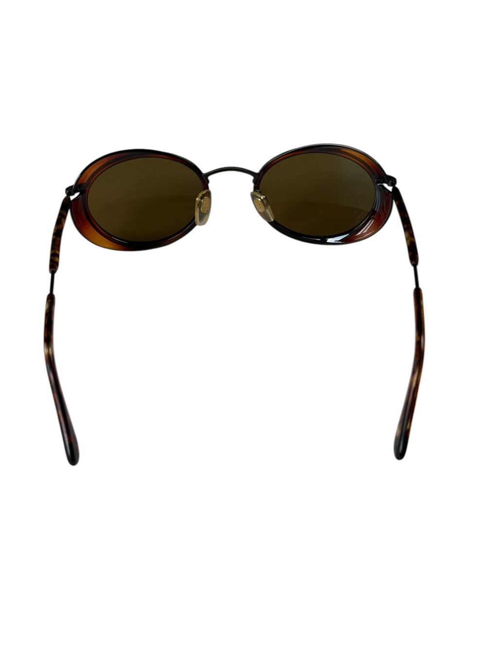 Giorgio Armani Twig Alien Sunglasses Brown Small Round Lenses