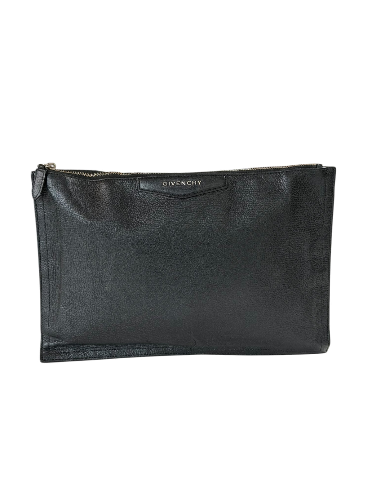 Givenchy Leather Portfolio Pouch Clutch Bag Leather Zip 34 x 23cm
