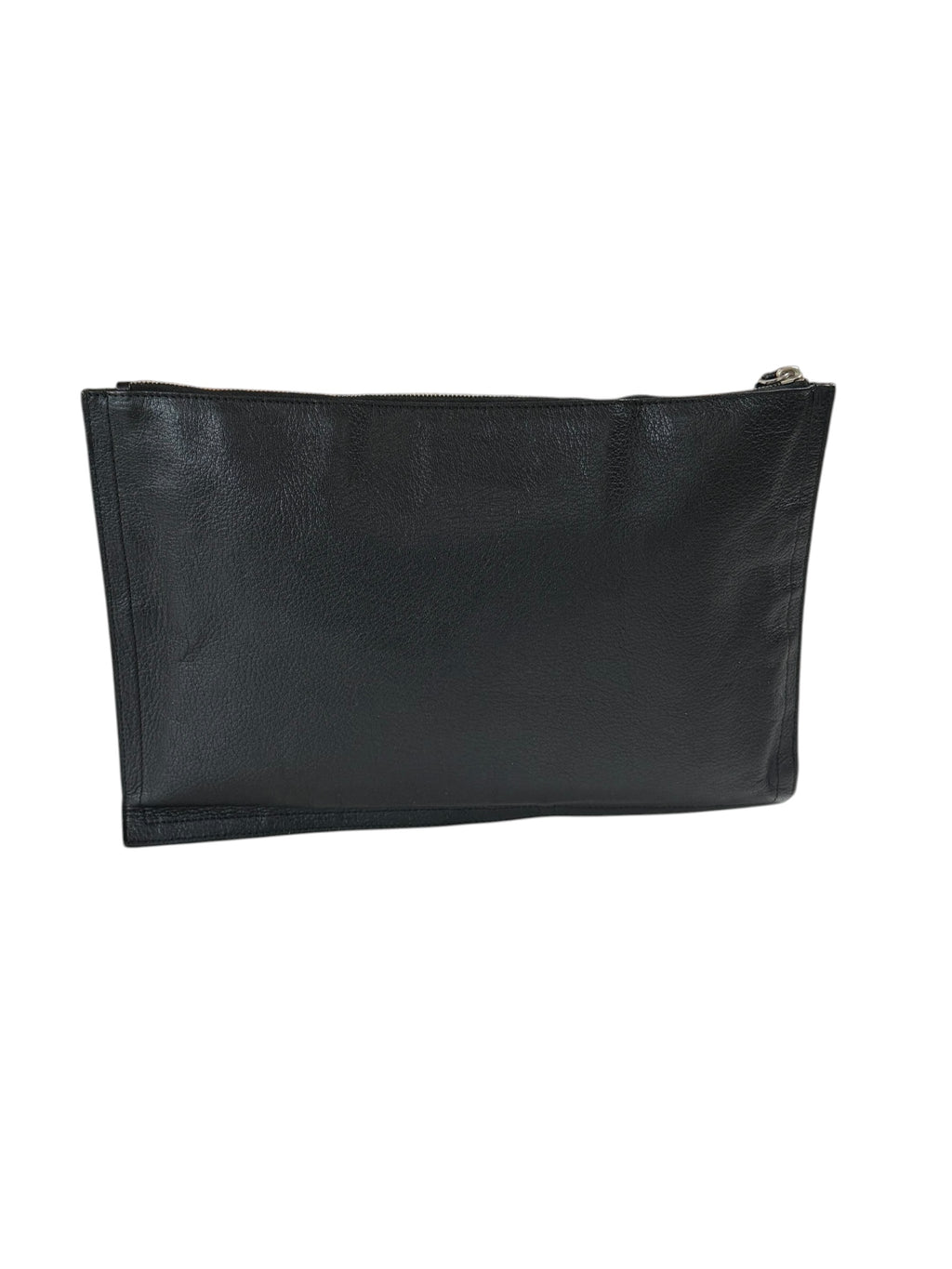 Givenchy Leather Portfolio Pouch Clutch Bag Leather Zip 34 x 23cm