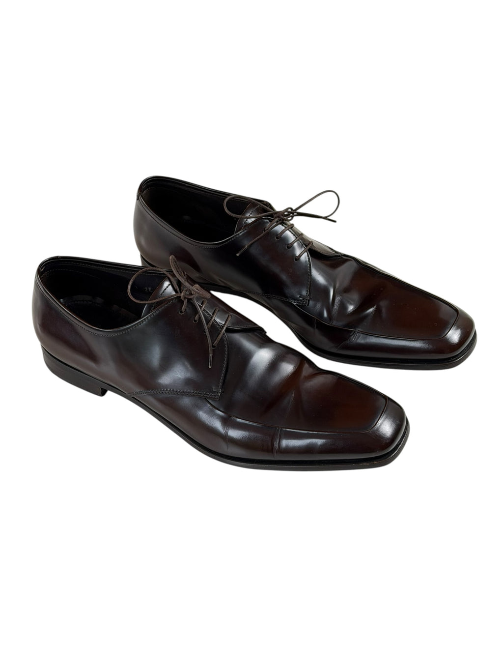 Prada Men’s Oxblood Derby Business Shoes UK 10.5 EU 44.5