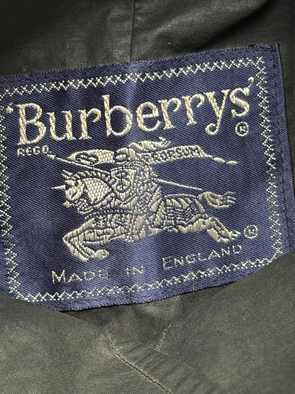 Burberry Rare Vintage Waxed Cotton Garbadine Trench Coat Men’s L