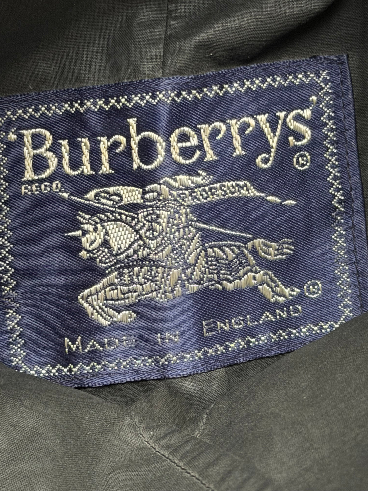 Burberry Rare Vintage Waxed Cotton Garbadine Trench Coat Men’s L