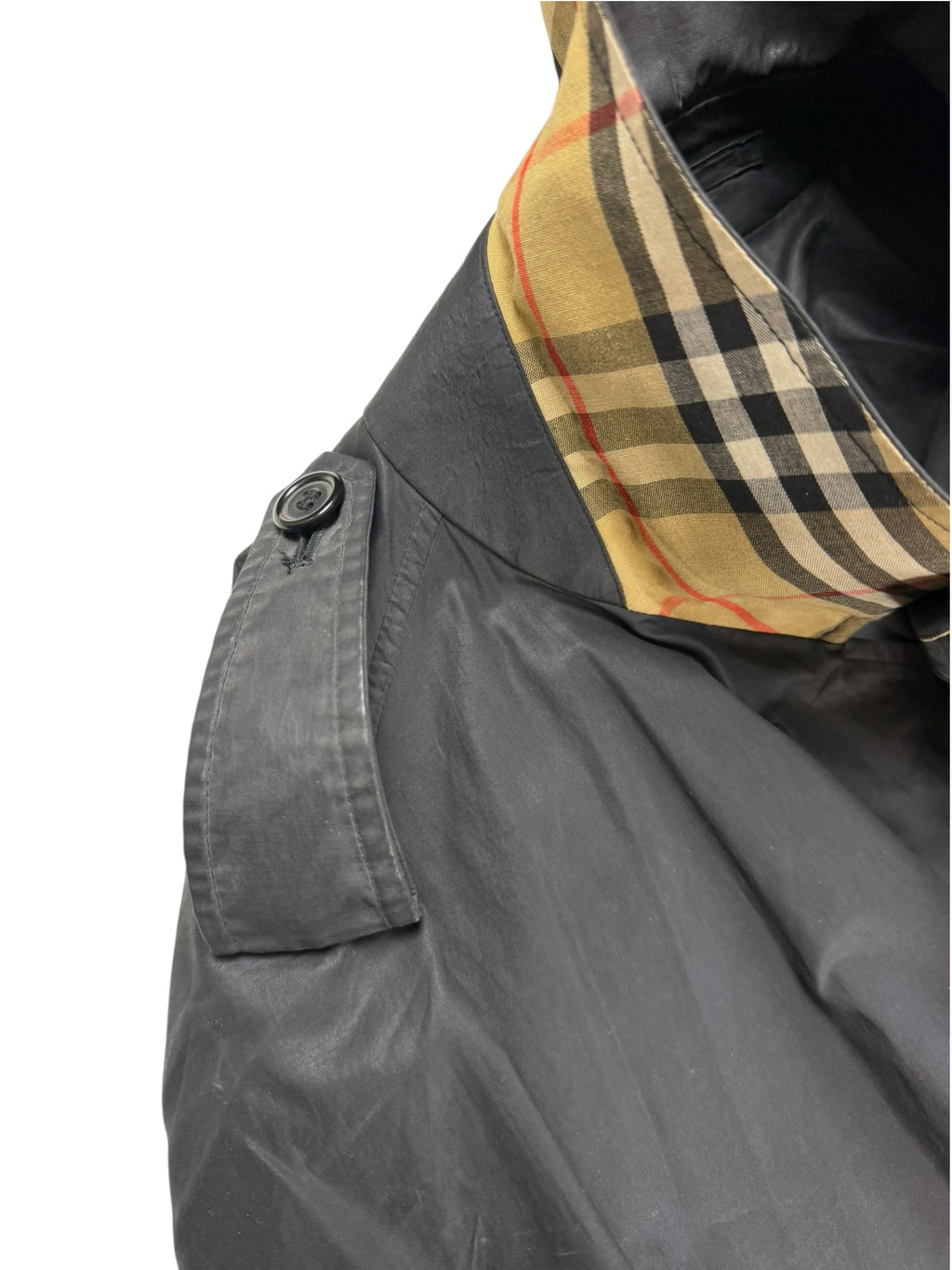 Burberry Rare Vintage Waxed Cotton Garbadine Trench Coat Men’s L