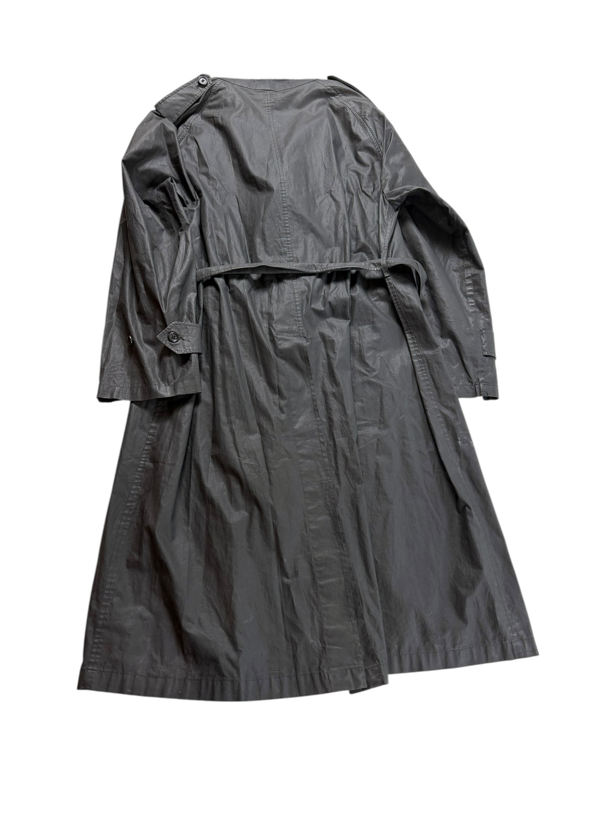 Burberry Rare Vintage Waxed Cotton Garbadine Trench Coat Men’s L
