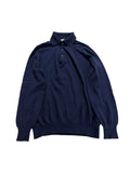 Brunello Cucinelli Cashmere Wool Collared Polo Jumper Pull Sweater Deep Royal Navy Blue Men’s S