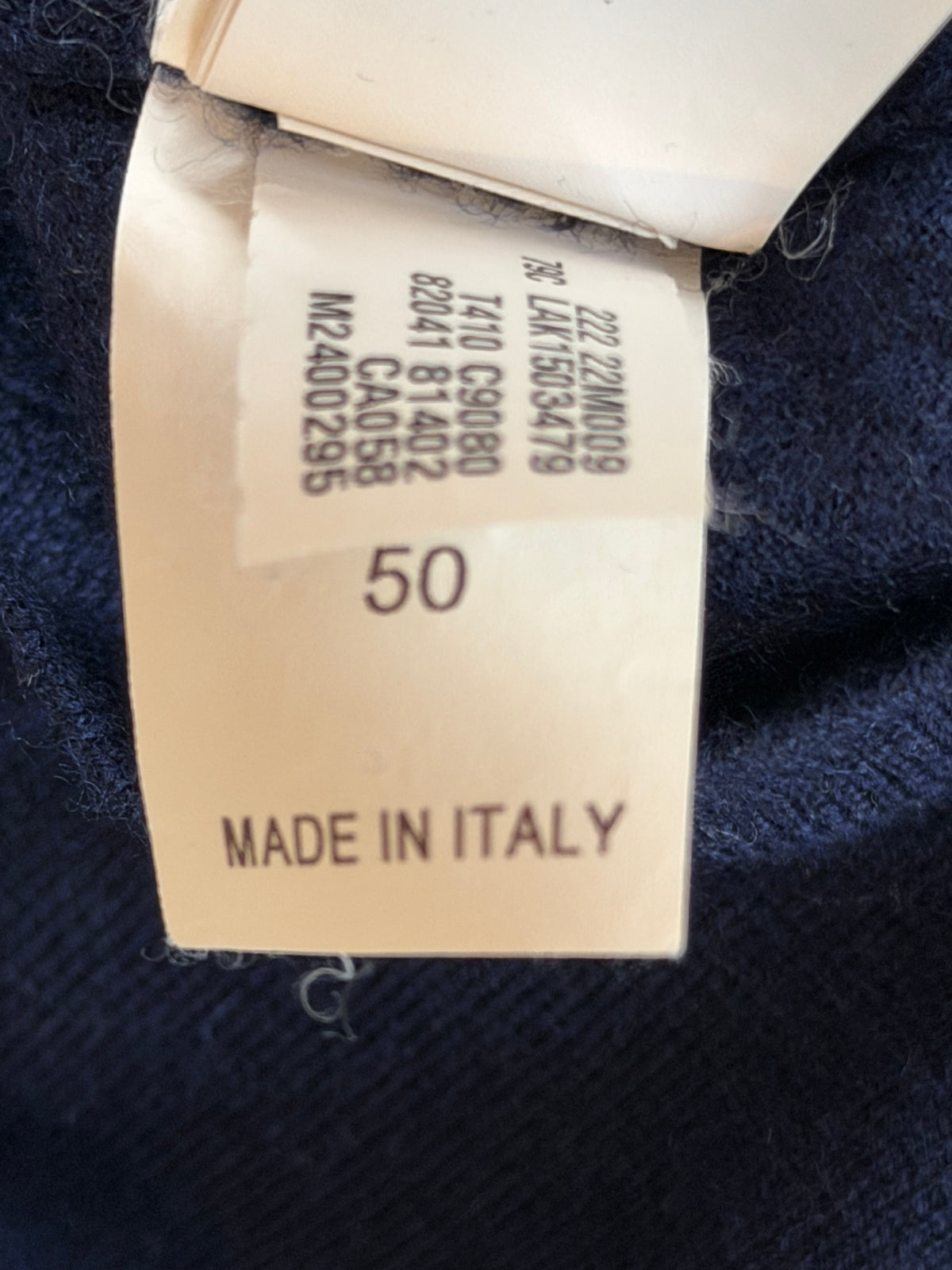 Brunello Cucinelli Cashmere Wool Collared Polo Jumper Pull Sweater Deep Royal Navy Blue Men’s S