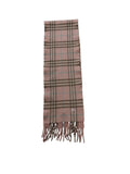 Burberry Wool & Cashmere Pink Long Scarf Check 110cm