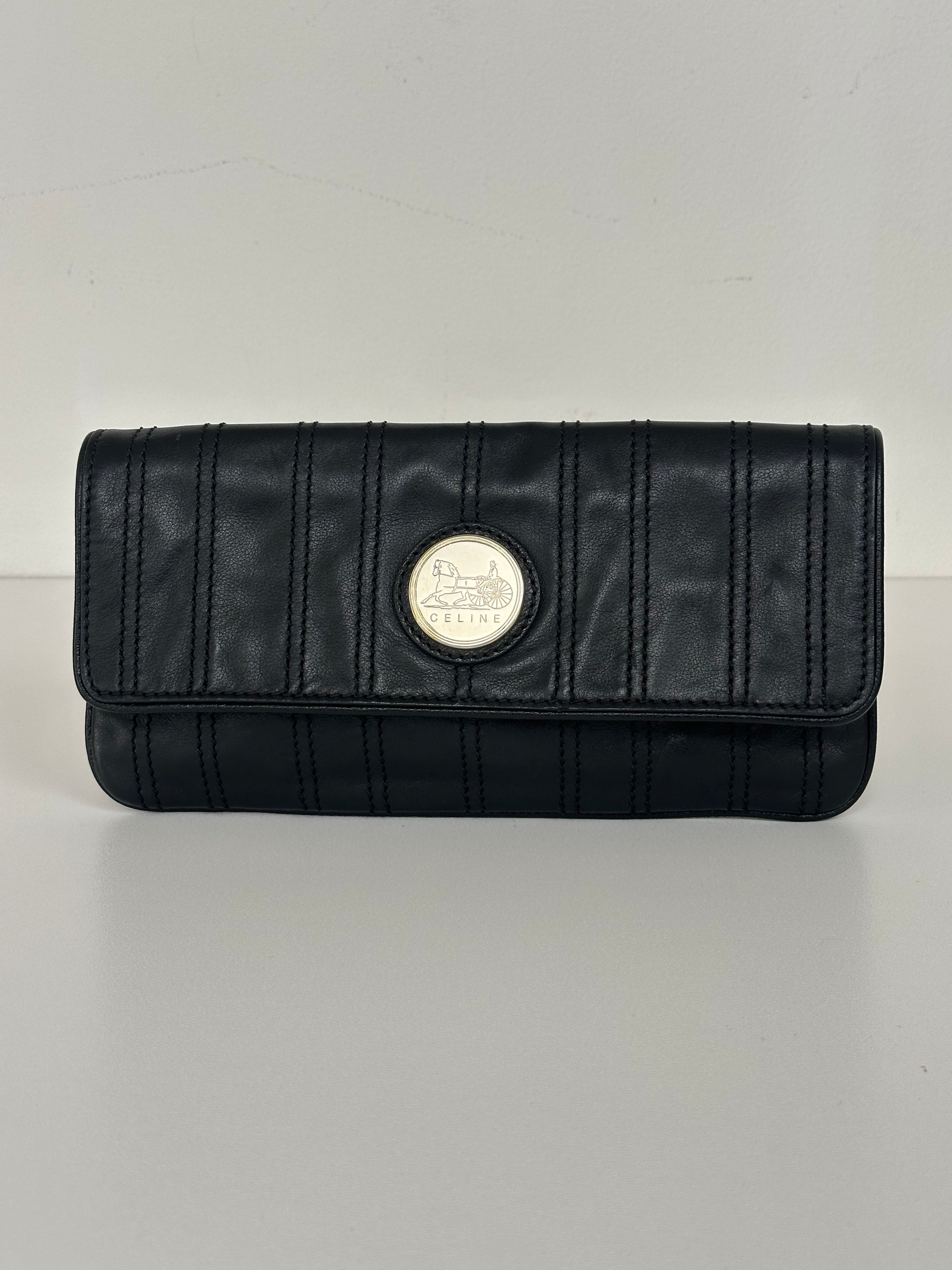 Celine Pre-Owned - Coin Clutch Black Leather Bag