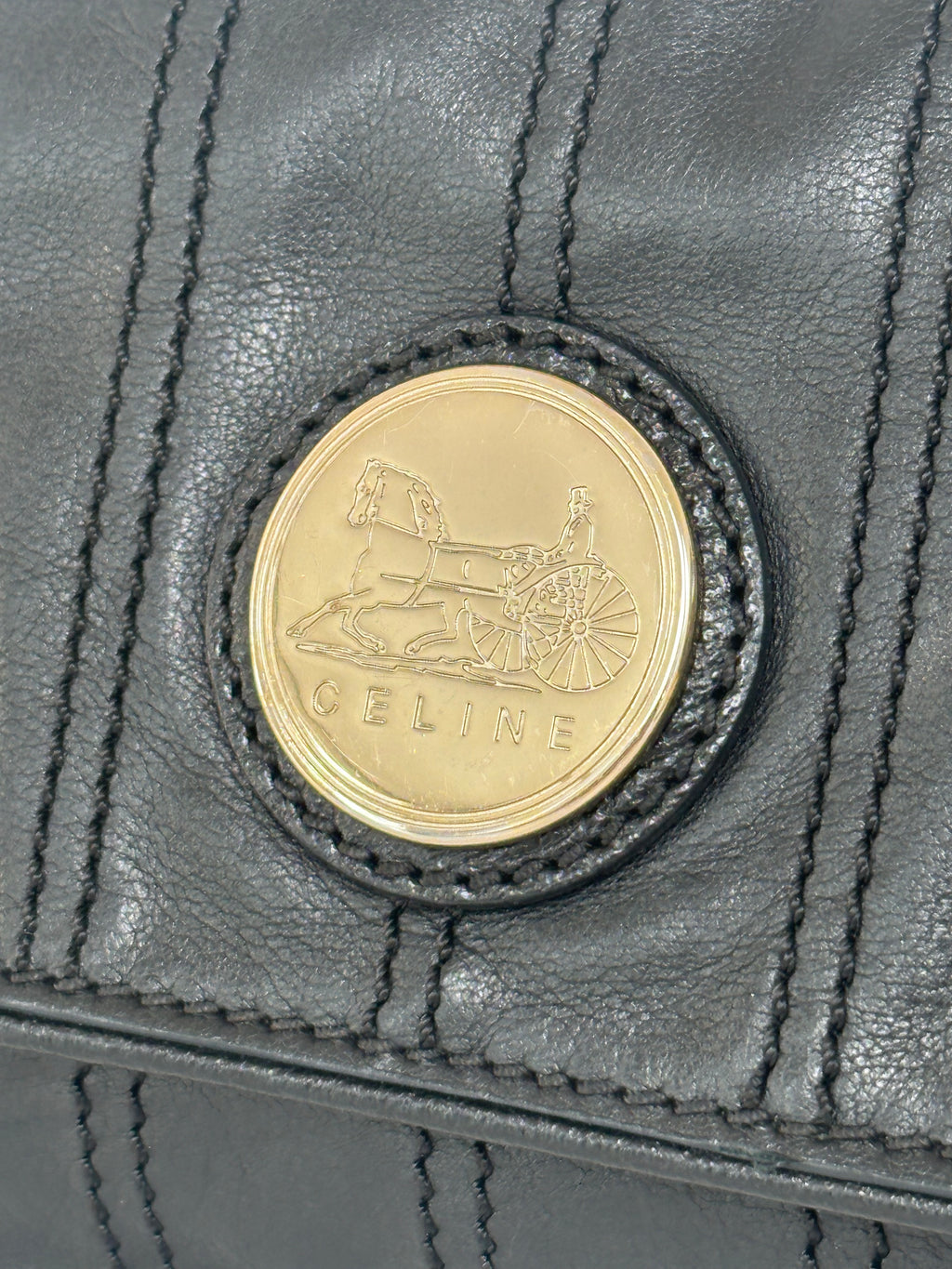 Celine Pre-Owned - Coin Clutch Black Leather Bag