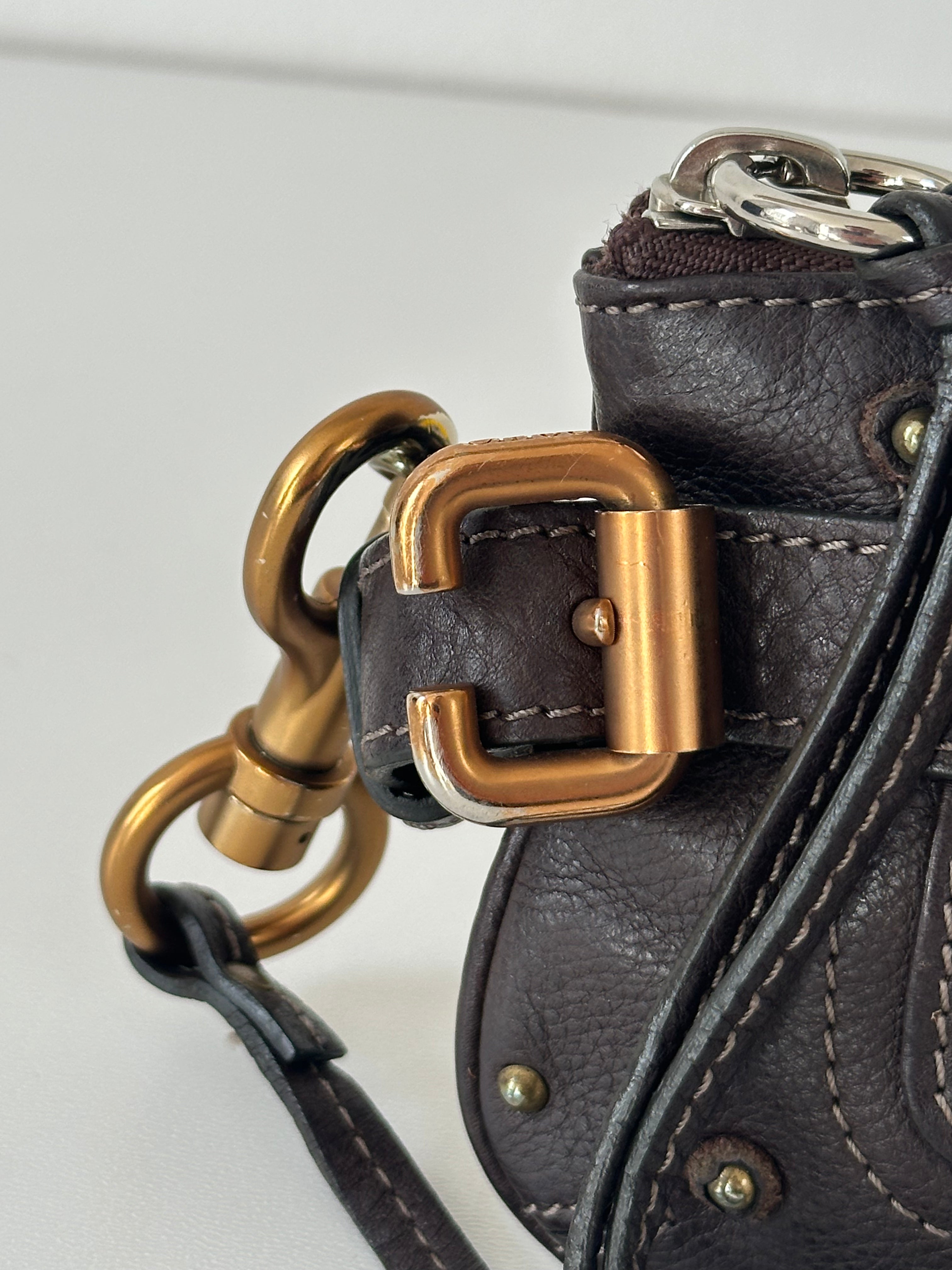Chloé Pre-Owned 2006 - Paddington Clutch Bag Chocolate Brown - Padlock