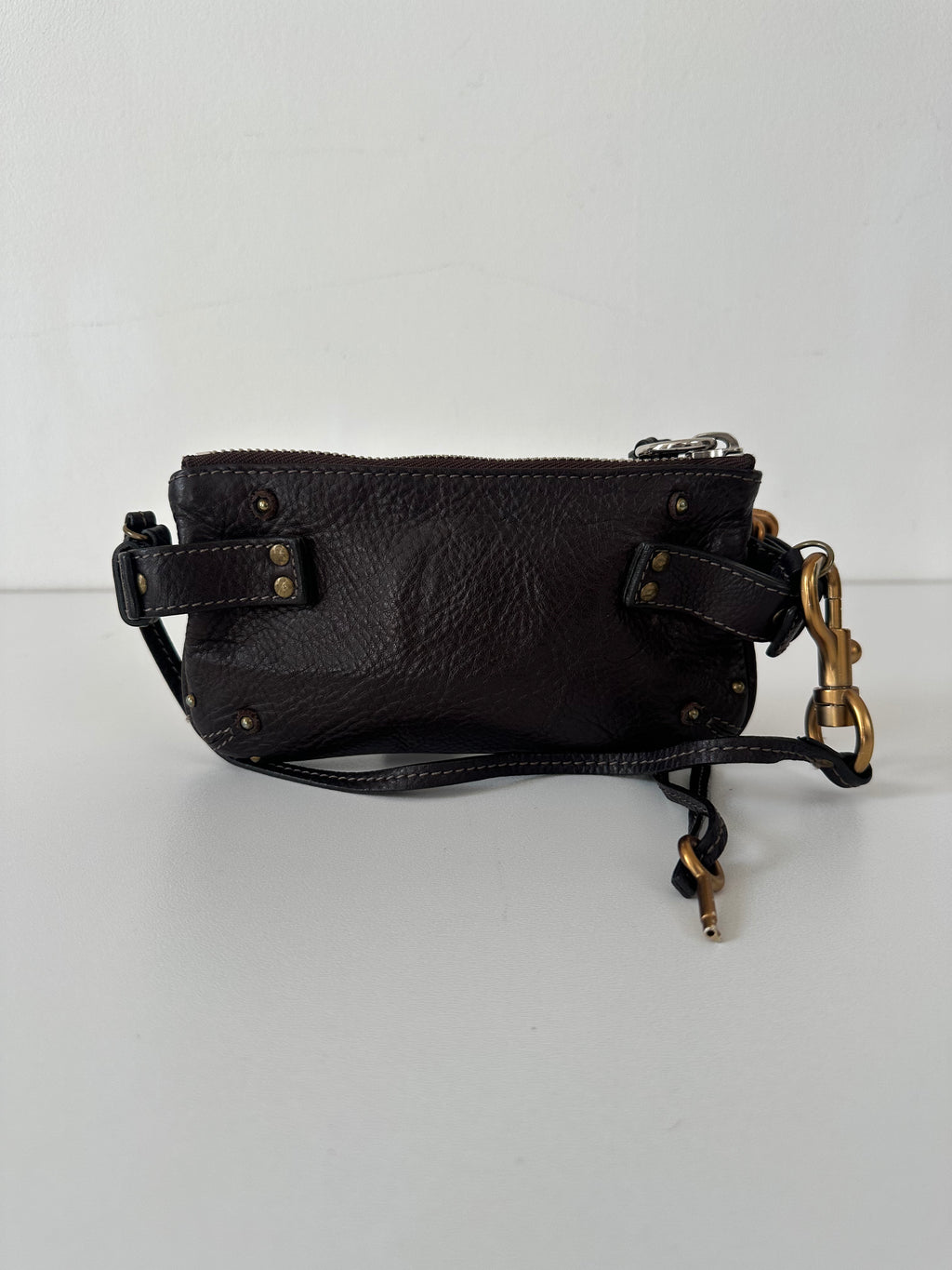 Chloé Pre-Owned 2006 - Paddington Clutch Bag Chocolate Brown - Padlock