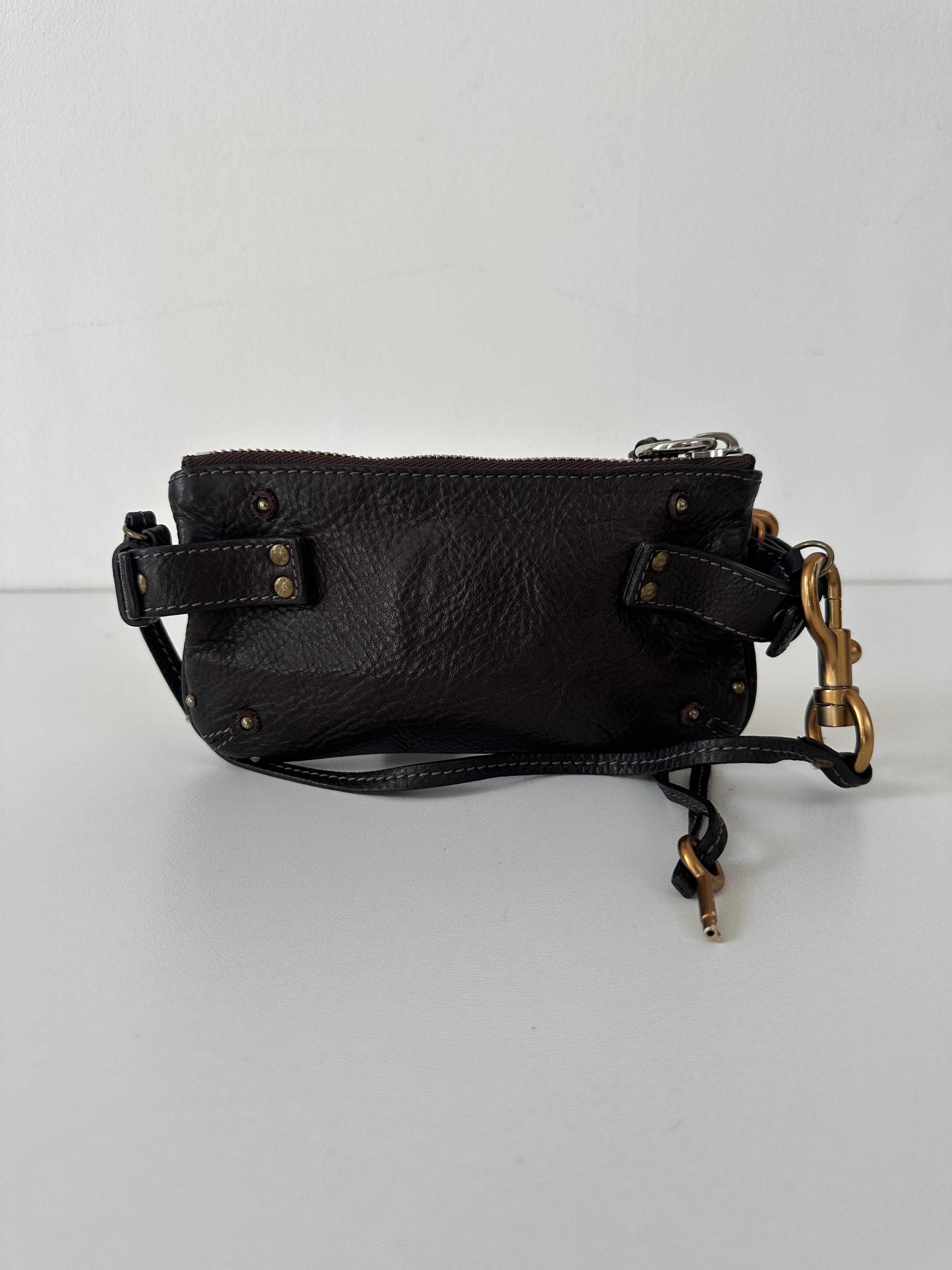 Chloé Pre-Owned 2006 - Paddington Clutch Bag Chocolate Brown - Padlock