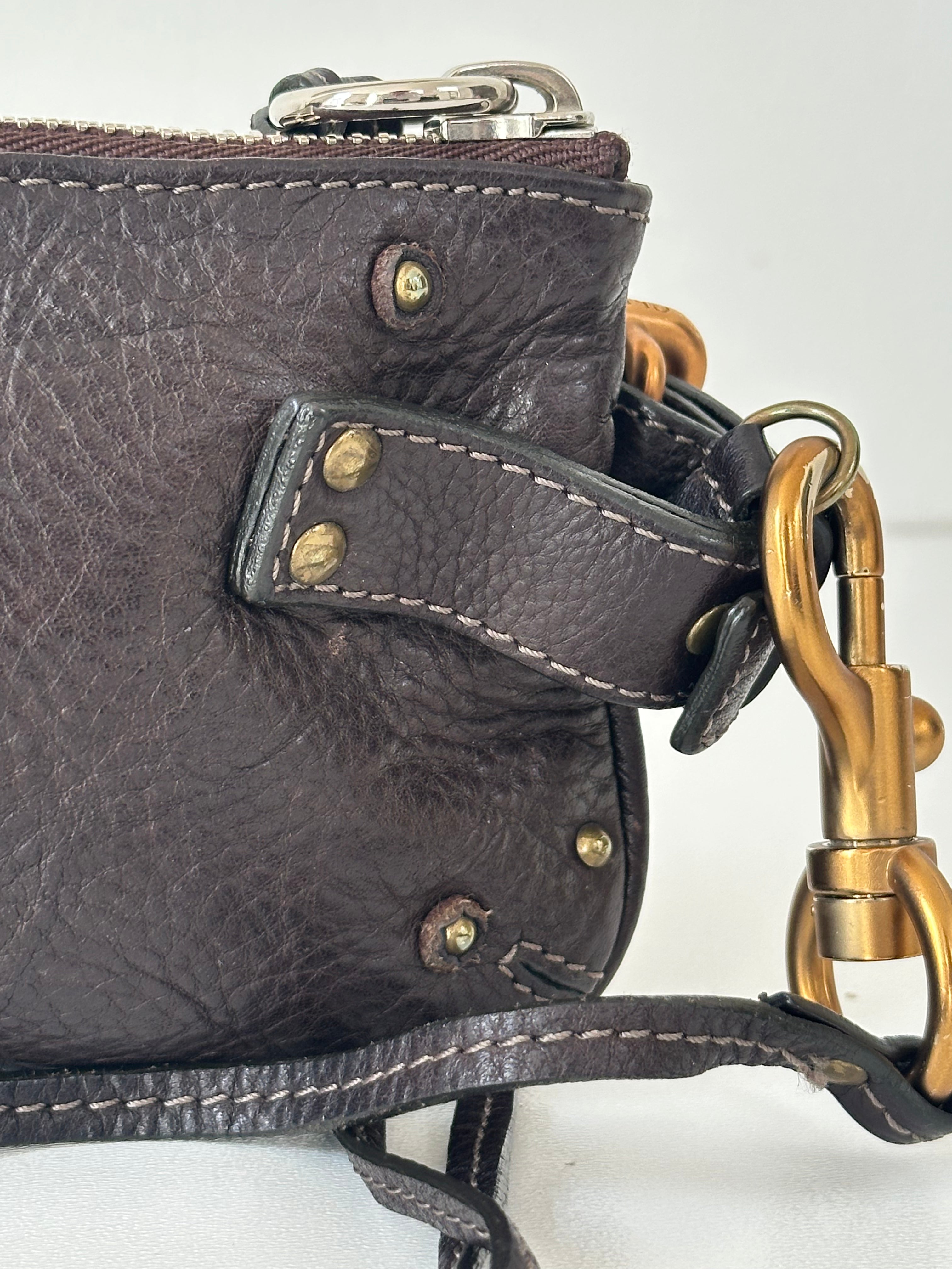 Chloé Pre-Owned 2006 - Paddington Clutch Bag Chocolate Brown - Padlock