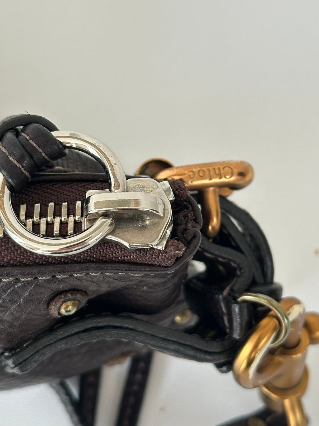 Chloé Pre-Owned 2006 - Paddington Clutch Bag Chocolate Brown - Padlock