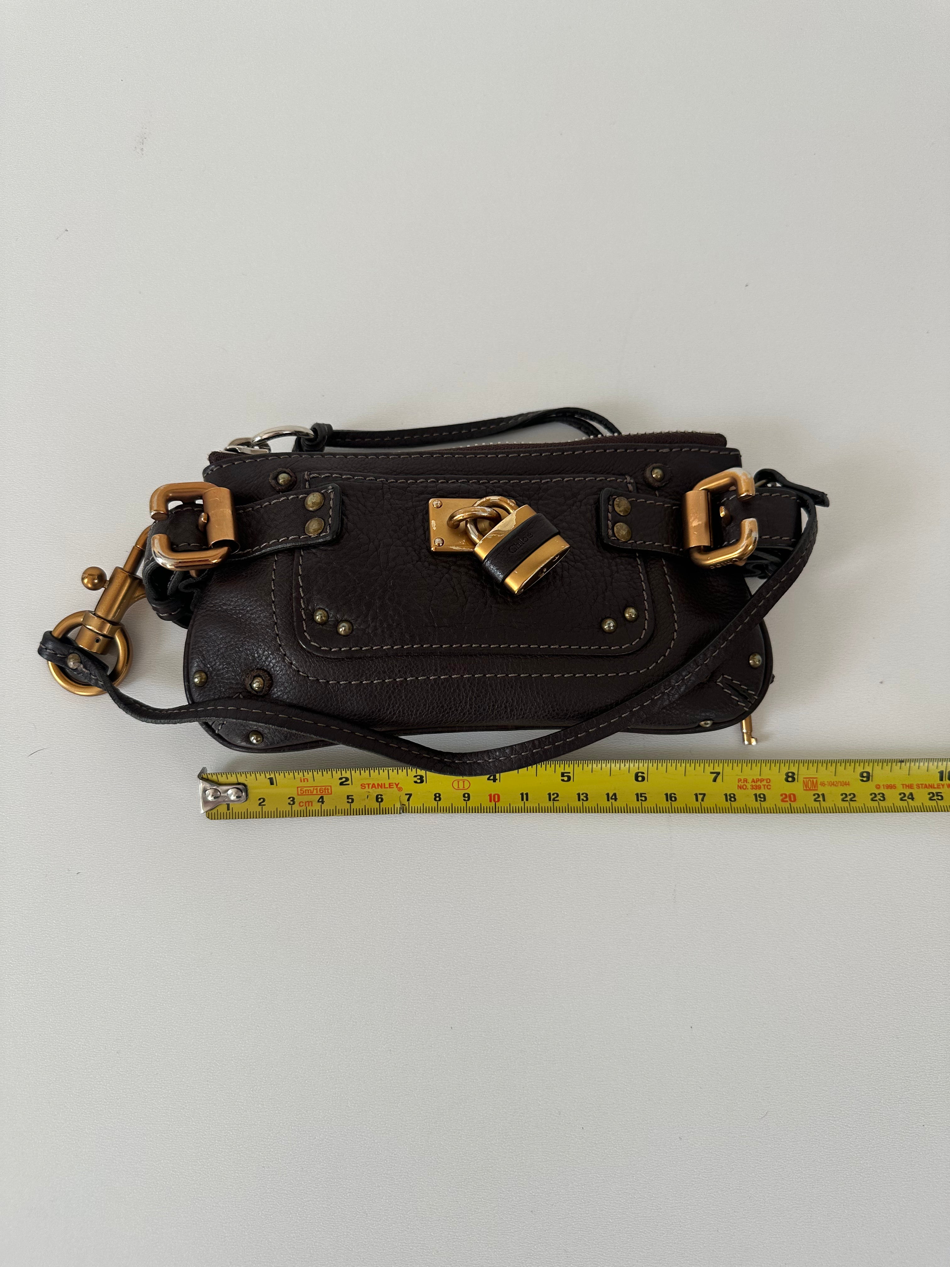 Chloé Pre-Owned 2006 - Paddington Clutch Bag Chocolate Brown - Padlock
