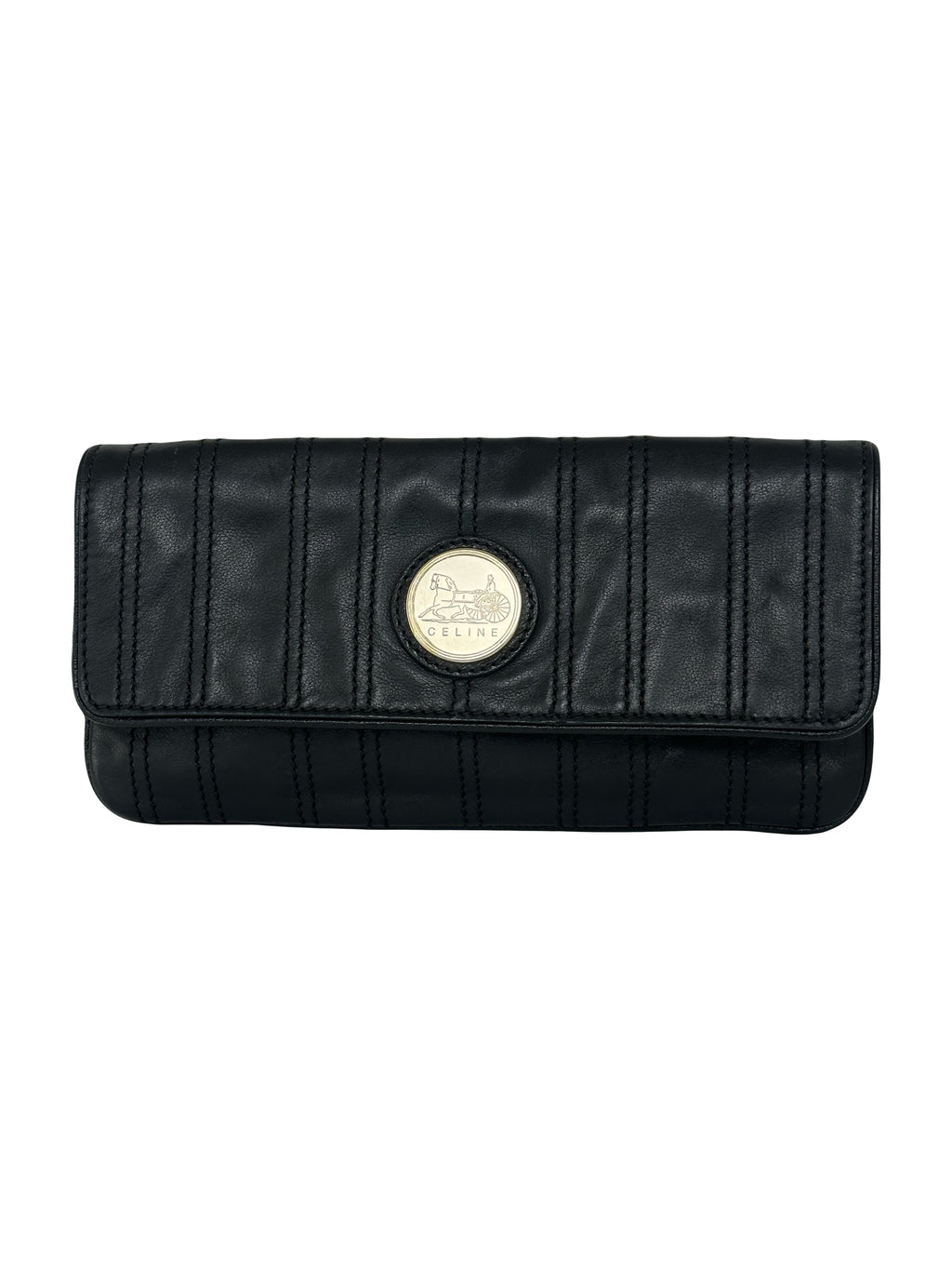 Celine Pre-Owned - Coin Clutch Black Leather Bag