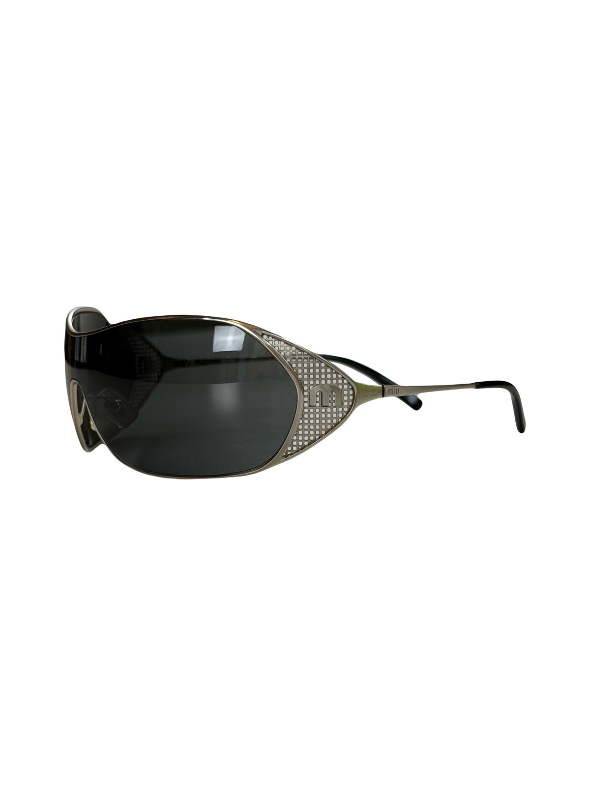 Pre-Owned Miu Miu Vintage Metal Wrap Avaitor Sunglasses