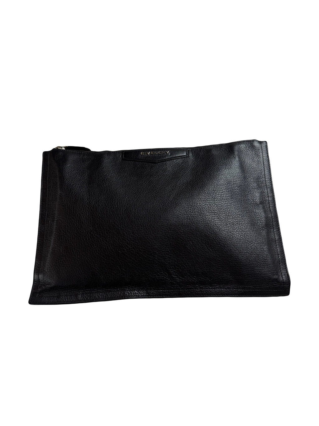 Pre-Owned Givenchy Leather Clutch Large Wallet Pouch Silver Hardware
