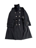 Emporio Armani Petite Double Breasted Trench Coat Belt Collar - Women’s IT40 / UK8.