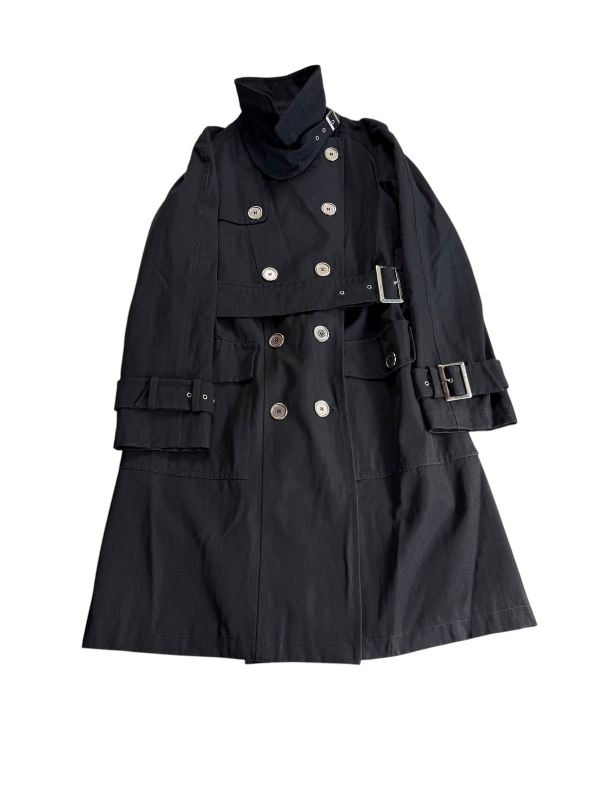 Emporio Armani Petite Double Breasted Trench Coat Belt Collar - Women’s IT40 / UK8.
