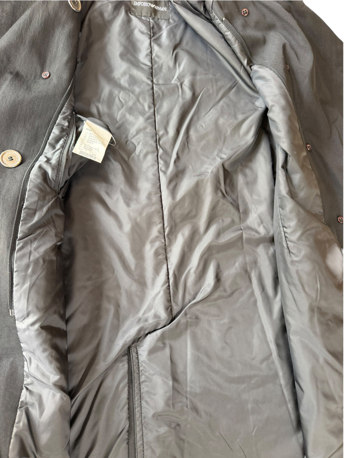 Emporio Armani Petite Double Breasted Trench Coat Belt Collar - Women’s IT40 / UK8.